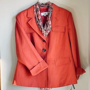 Plus Size (2-piece) Pantsuit with Scarf - LE SUIT